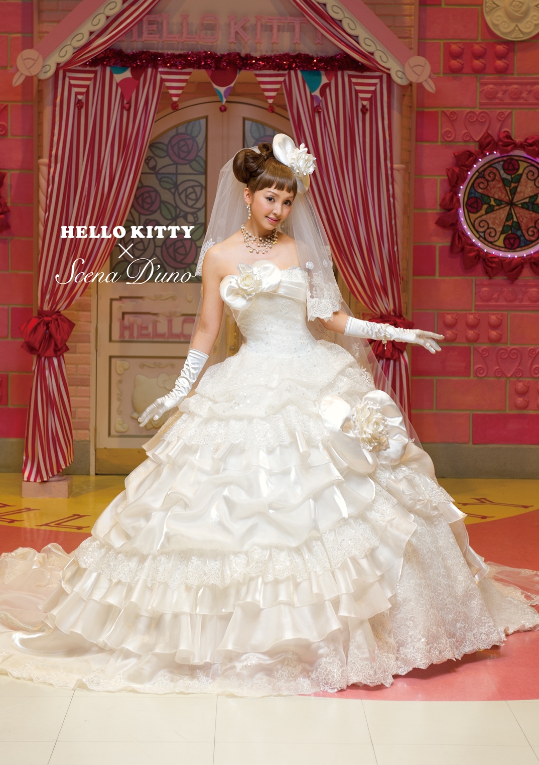NO.80001 Hello Kitty × Scena D'uno ウェディングドレス ホワイト｜愛