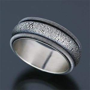 ナバホ族 Jacob D. Morgan 3/8” サンドキャスト リング 22号 【送料無料】