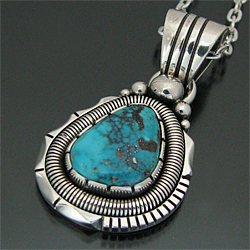 ナバホ族 Will Vandever モレンシ ターコイズ ネックレス 【送料無料】