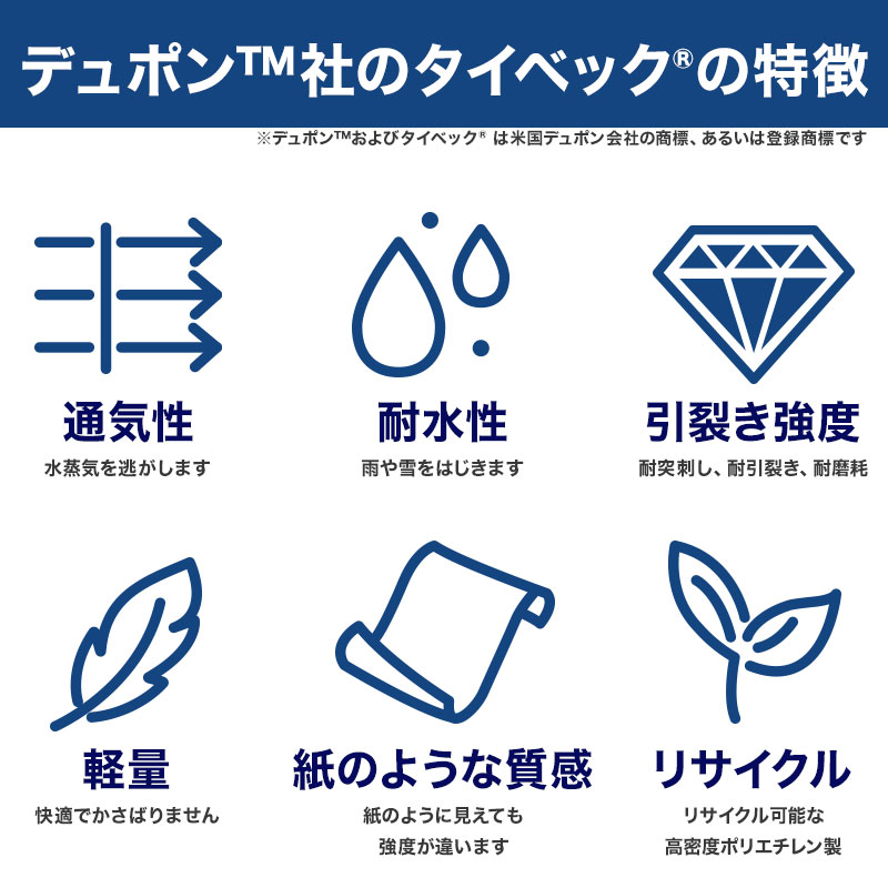 クラフト風フラットバッグ（タイベック®ハードタイプ）ブラウン