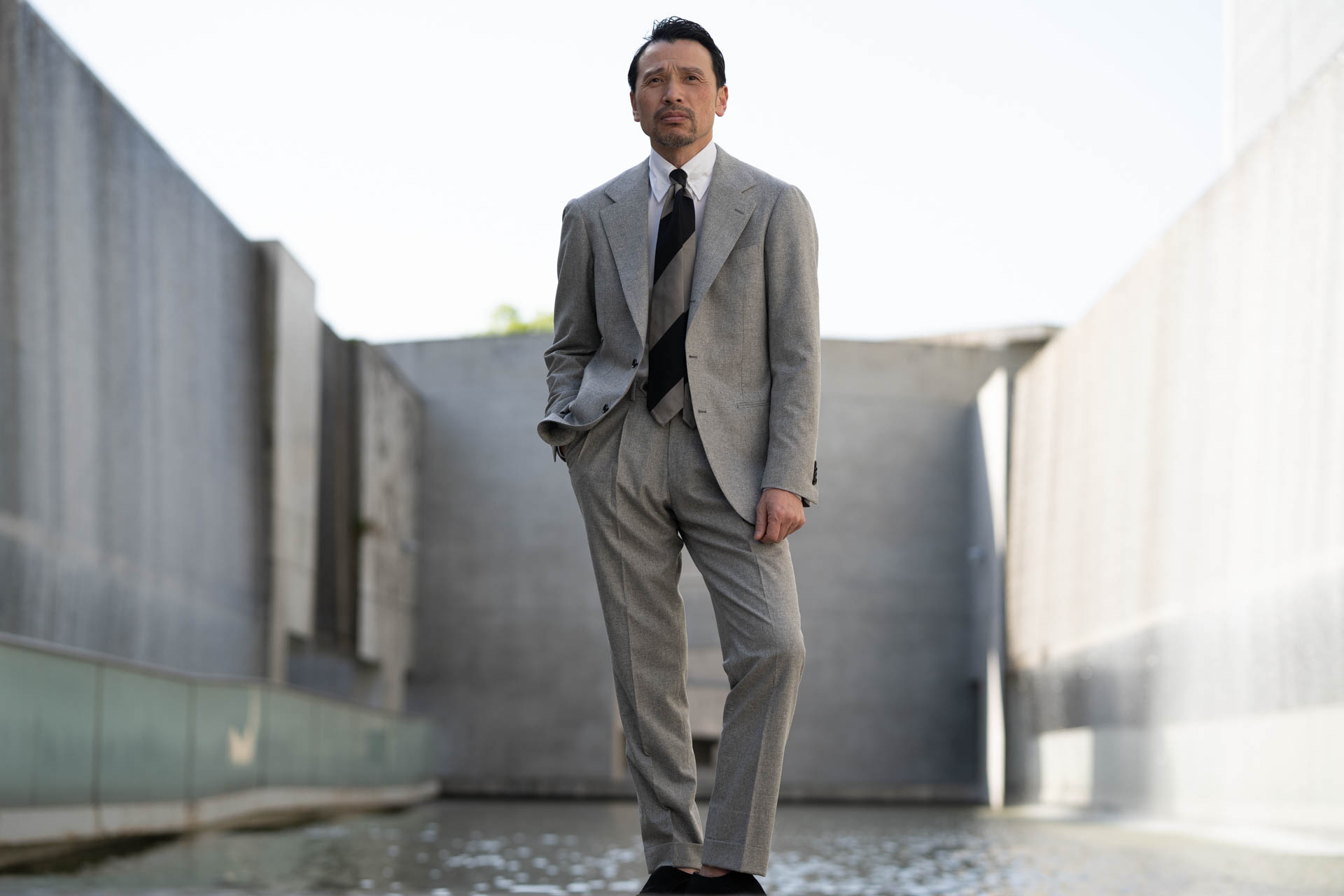 2024 fall & winter collection – Light Grey Flannel Suit – | RING