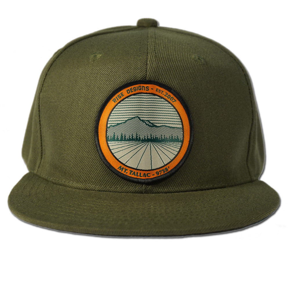 Tallac Mountain Snapback Hat - Moss Green – RISE Designs