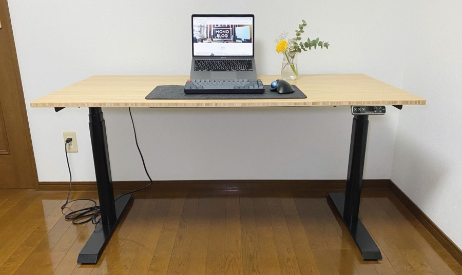 FlexiSpot E8×竹天板 レビュー｜幅広い昇降範囲で快適な電動昇降