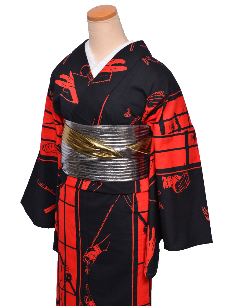 商品「ギラ☆ヘコ」RumiRockメタリック兵児帯｜Rumi Rock