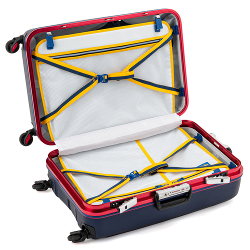 3-5泊]イノベーター 60L フレームタイプ マットネイビー×レッド 4輪