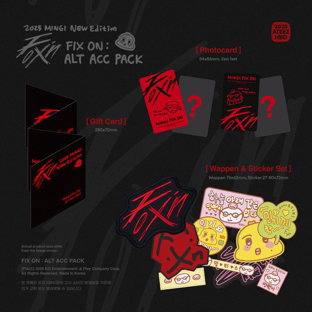 MINGI 2025 BIRTHDAY MD] - [MINGI] : FIX ON:ALT ACC Pack (PRE-ORDER