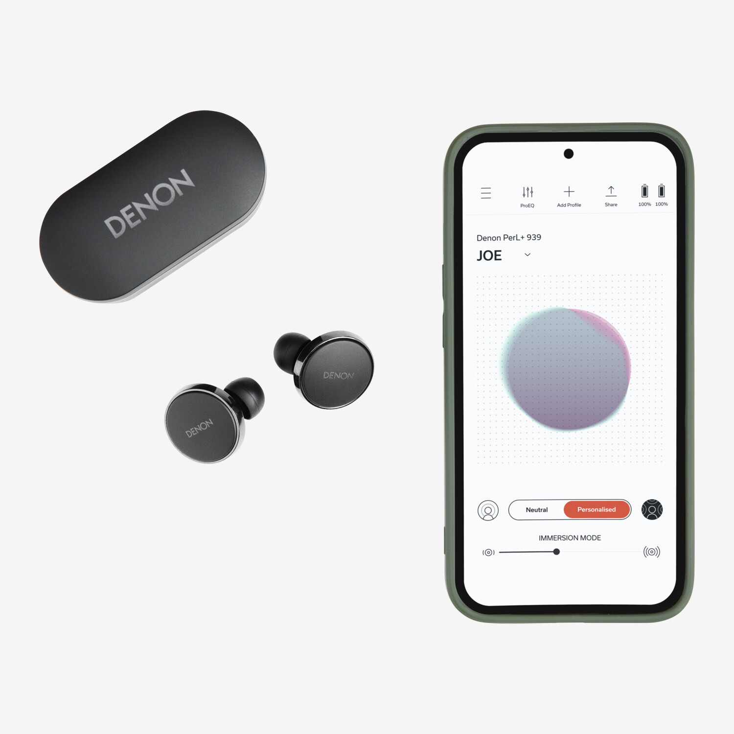 Denon PerL Pro True Wireless In-Ear Headphones, Black - Worldshop