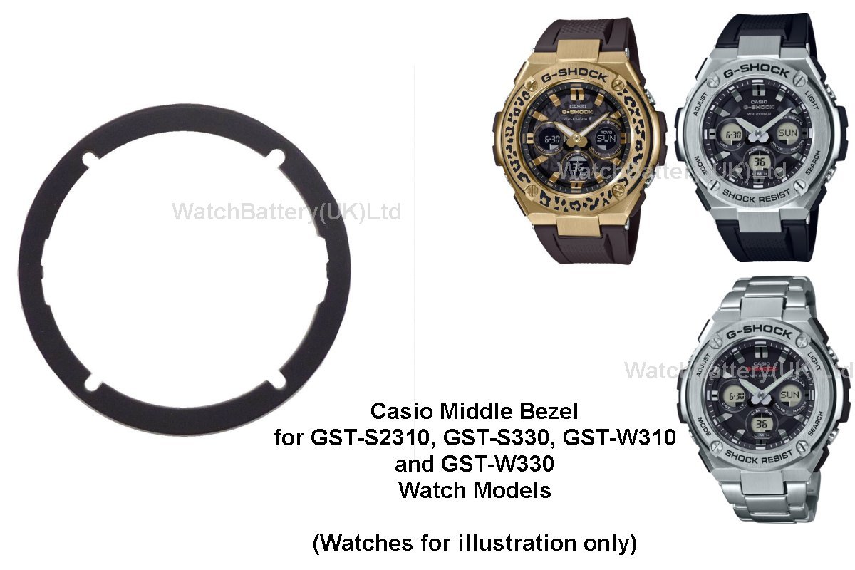 Casio Black Resin Bezel for GST-S310,GST-S330,GST-W310 & GST-W330