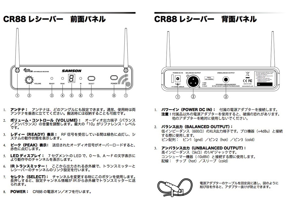 SAMSON サムソン Concert 88X ヘッドセット型 ワイヤレスマイク