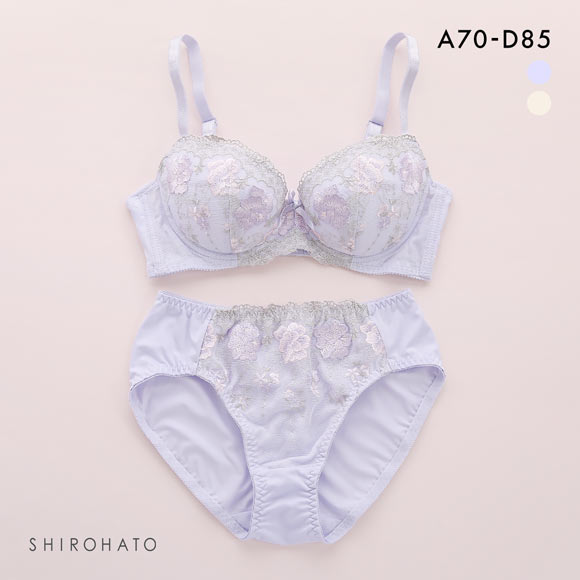 段差すっきり体験 クラシカルローズ刺繍 ブラジャー ショーツ セット