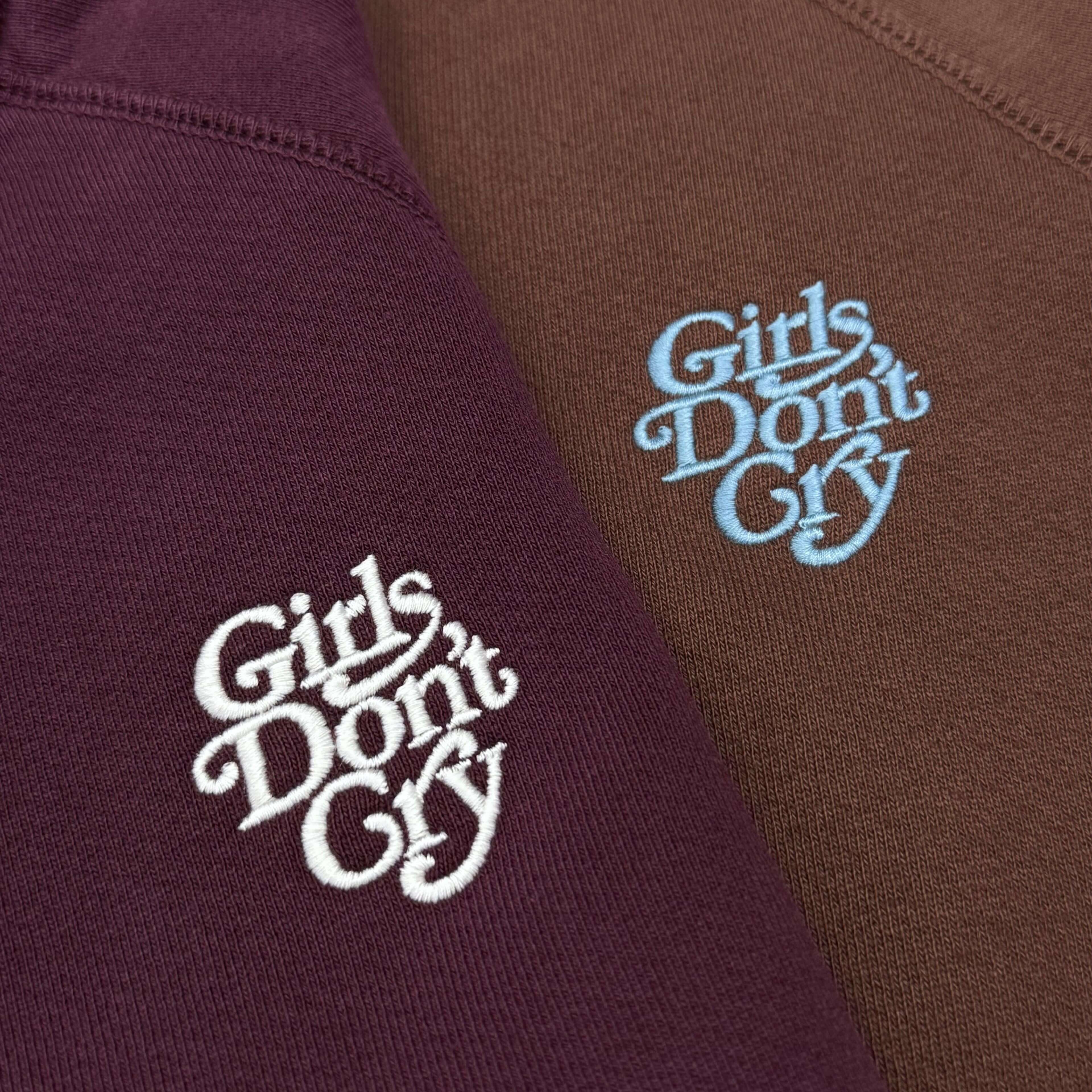 Girls Don't Cry Logo Zip Hoodie - Maroon | In stock