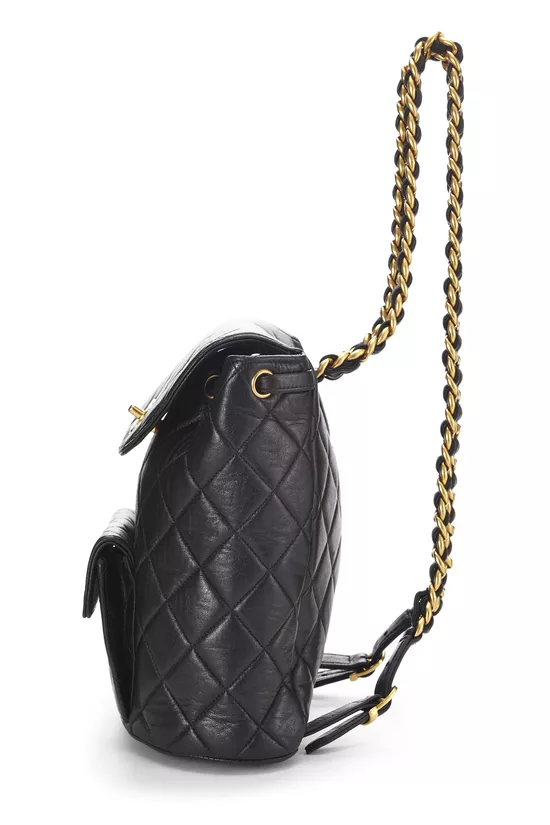 Pre-Owned Black Quilted Lambskin Classic Backpack Q6B0NE1IK7119
