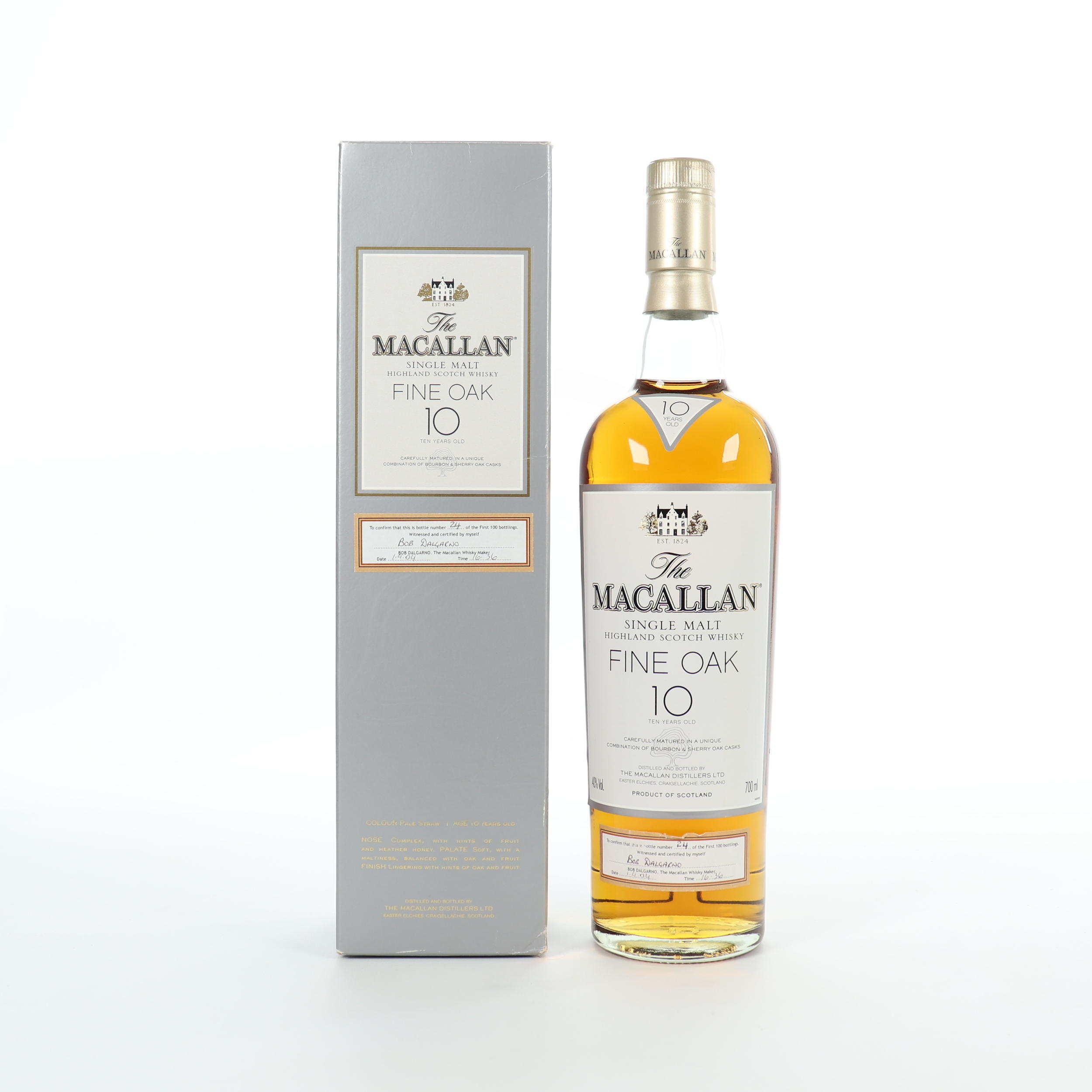 Macallan - 10 Year Old (Fine Oak) First 100 Whisky Auction