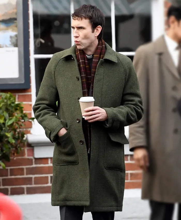 Matthew Lewis Murder Before Evensong S01 Green Coat - William Jacket