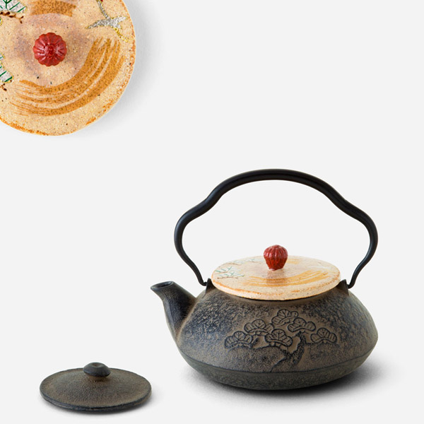 鉄瓶急須 金銀彩鶴 | 西川貞三郎商店