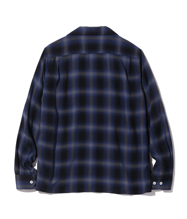 Lot No. SC29120 / RAYON OMBRE CHECK OPEN SHIRT - SUGAR CANE