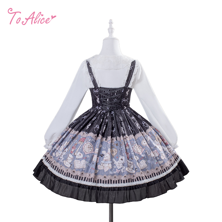 送料無料】L1715 アリス柄ジャンパースカート《予約受付》 - To Alice