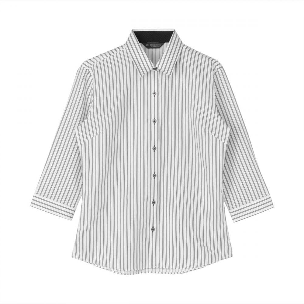 LADIES'(レディース)/七分袖-ワイシャツ/柄で選ぶ/ストライプ(並び順