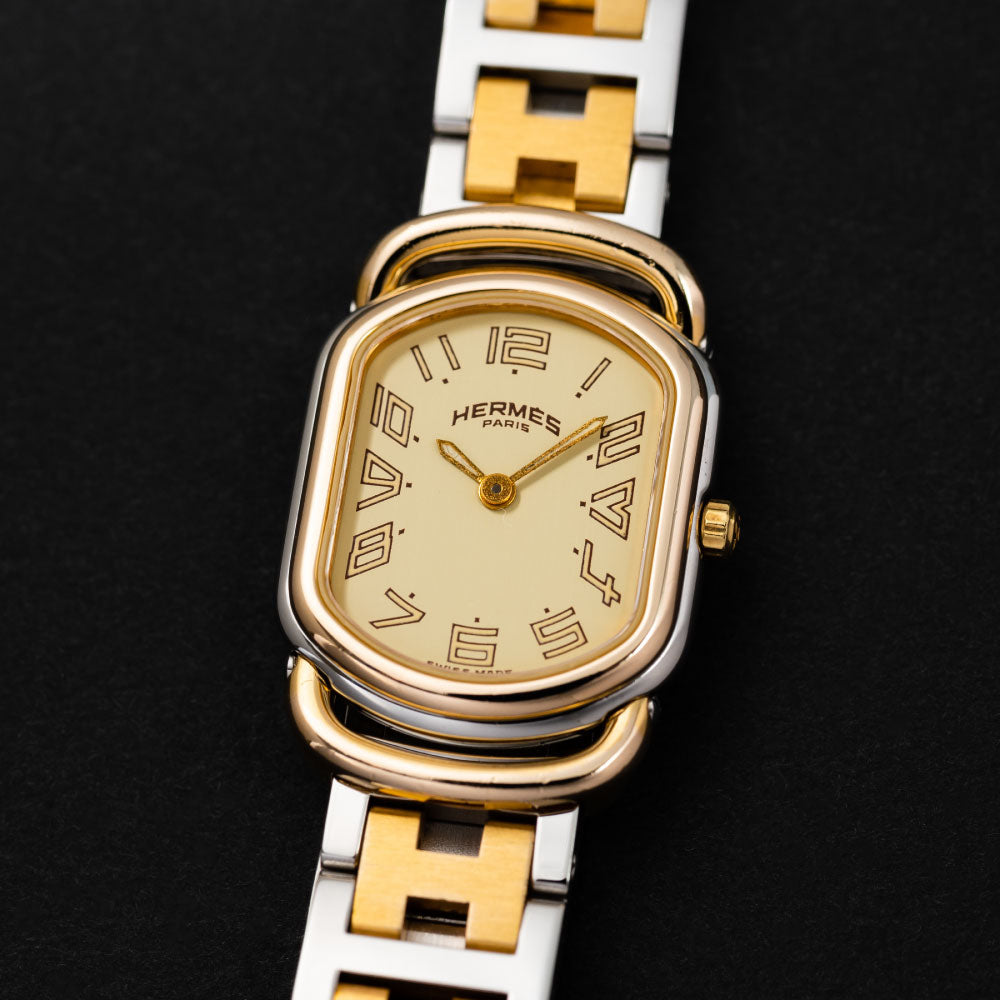 HERMES エルメス ラリー RA1.240 No.6104 クオーツ 1990年代製
