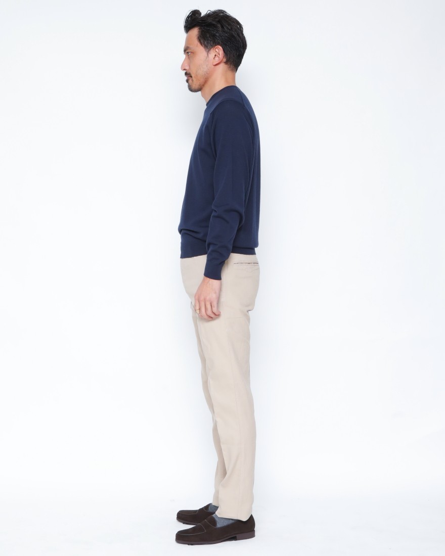 30G ロングスリーブクルーネックニット【SCANLAN/MODERN FIT】｜JOHN