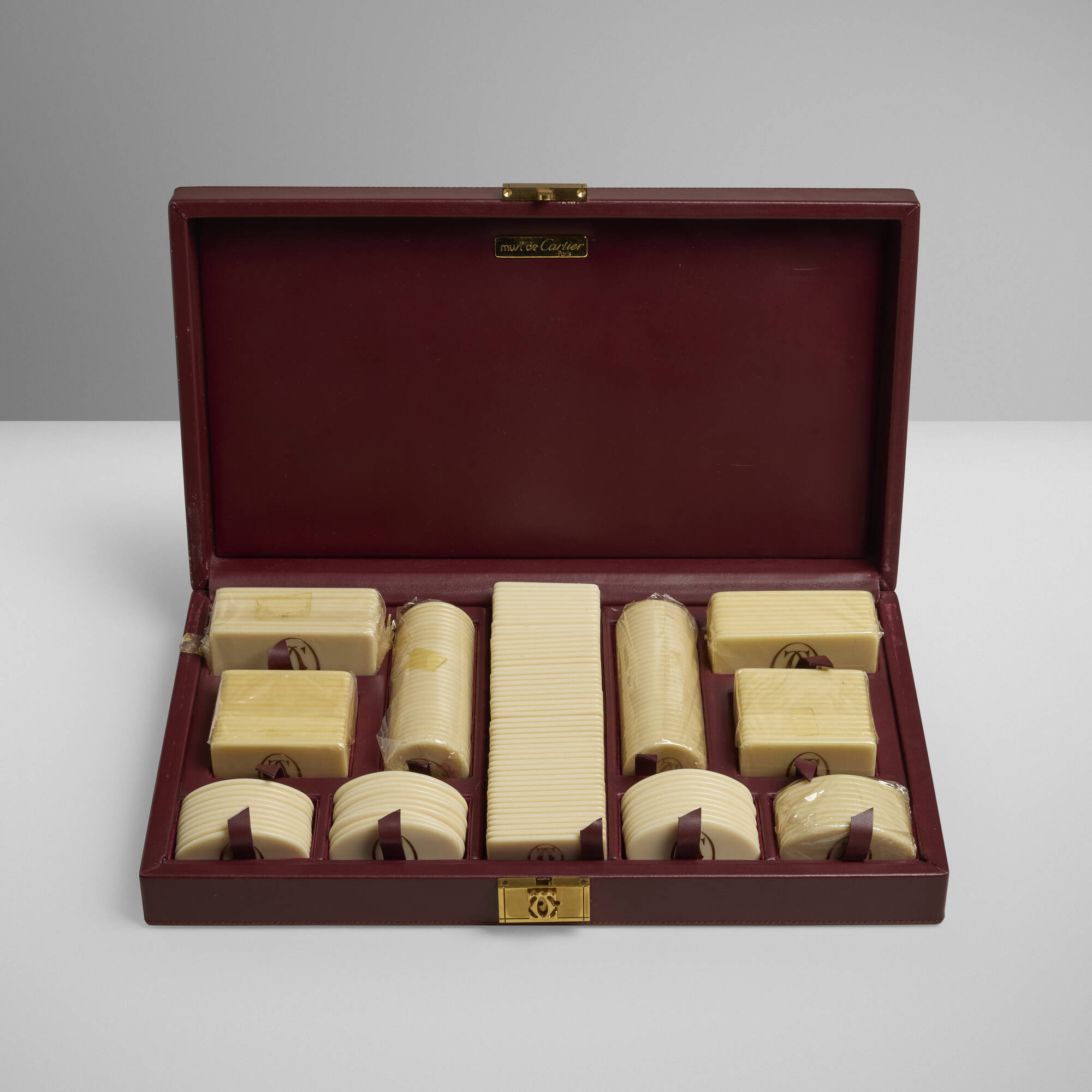 185: CARTIER, Les Must de Cartier baccarat and poker chip set