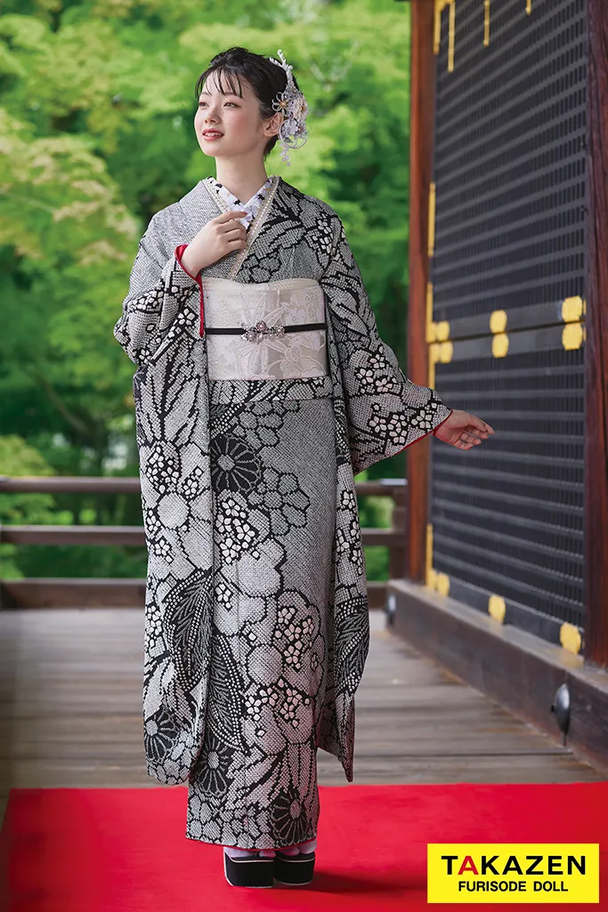 プレミアム古典 逸品本疋田総絞り 黒 高級振袖 大人っぽい 人とかぶら
