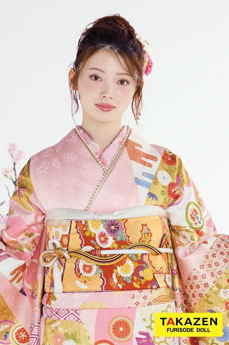 高級古典 吉澤織物 ピンク 熨斗柄/最高級手描き友禅 かわいい 上品