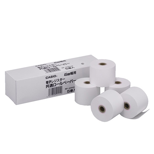 たのめーる】カシオ 電子レジスター用 ロールペーパー 幅45×直径60mm
