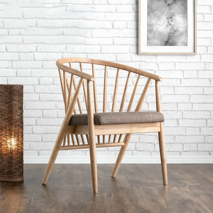 2脚セット］和モダン ダイニングチェア 単品 完成品 アッシュ 無垢材