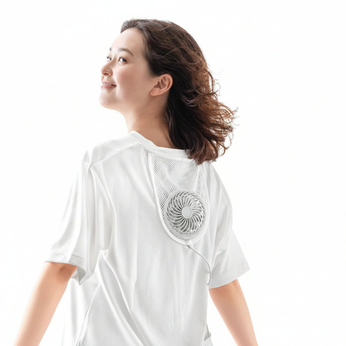専用ファン付］《新開発》背中にポケット さらひやシャツ 吸汗速乾