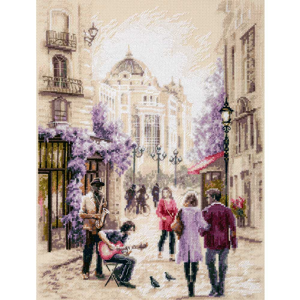 クロスステッチキット［ストリートミュージシャン］: キット｜手づくり