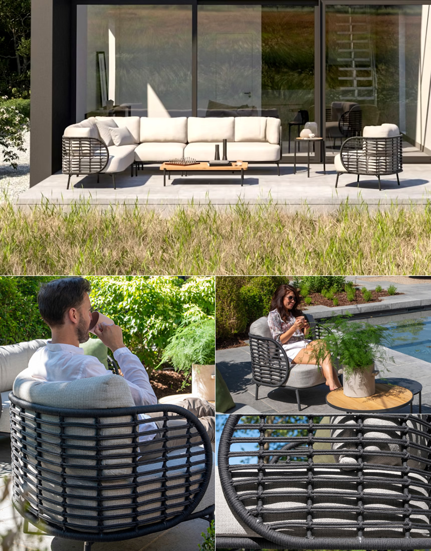 4月下旬お届け予定】 ファブリース デザインロープのL字ソファセット