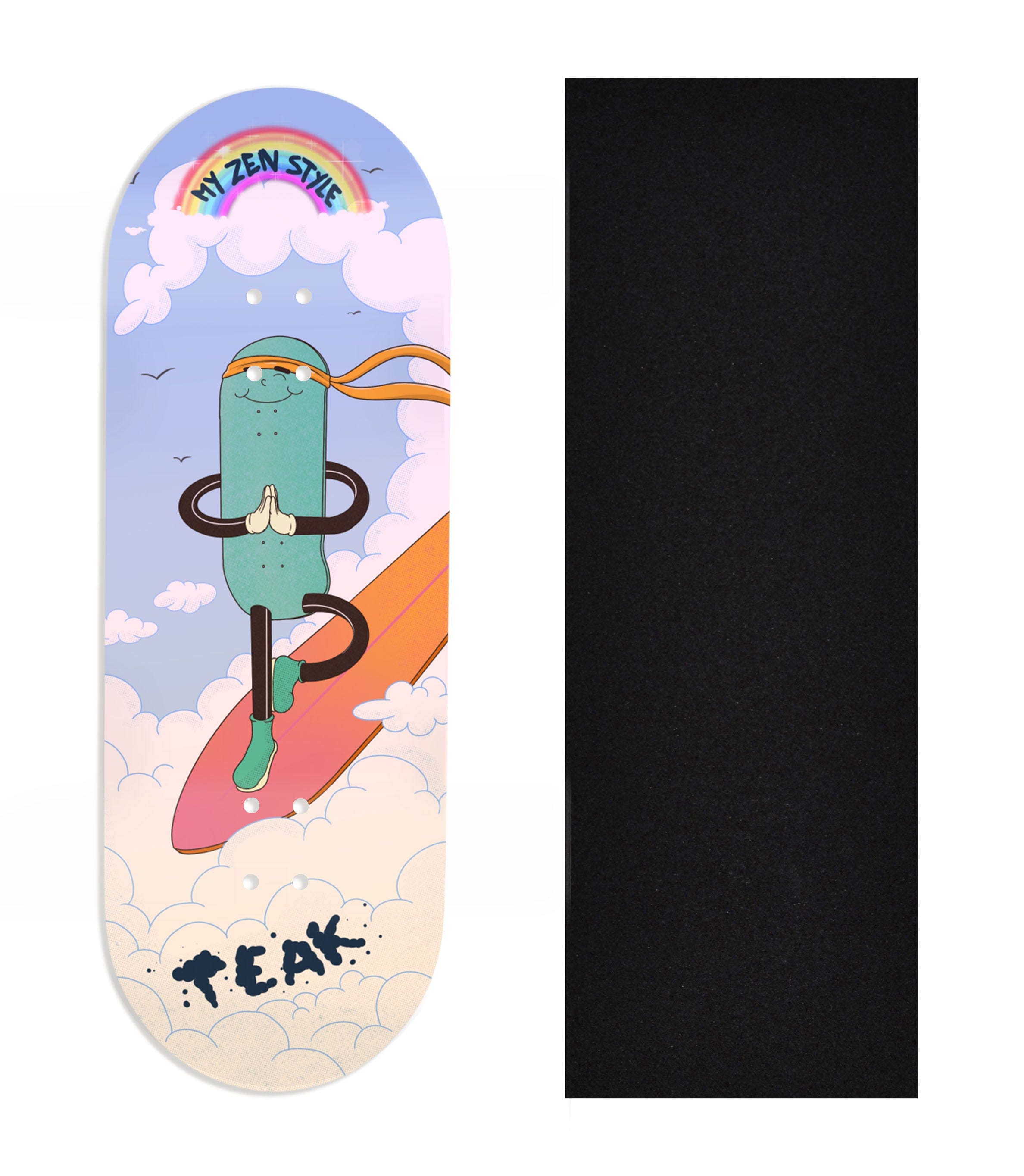 Heat Transfer Graphic Wooden Fingerboard Deck, Design Contest 2024