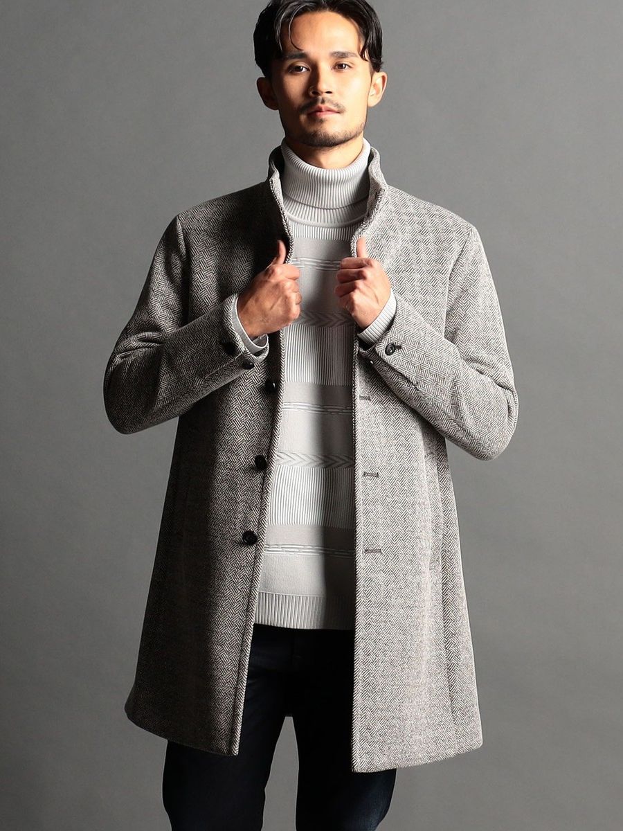 NICOLE - カットソーボンディング スタンドコート / チャコールグレー