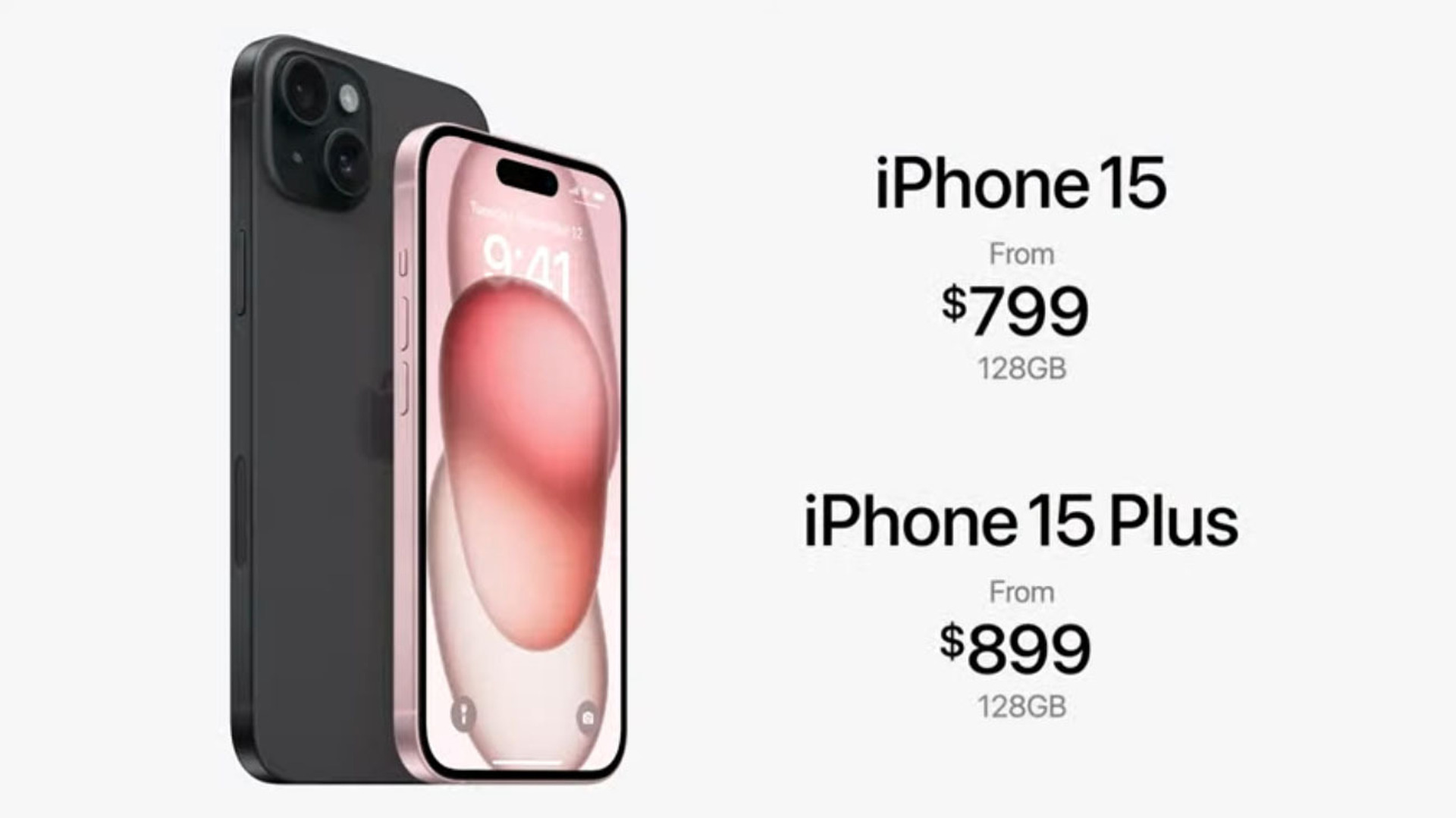 iPhone 15発表。USB-C採用、新色ピンクが追加。Dynamic Island採用で