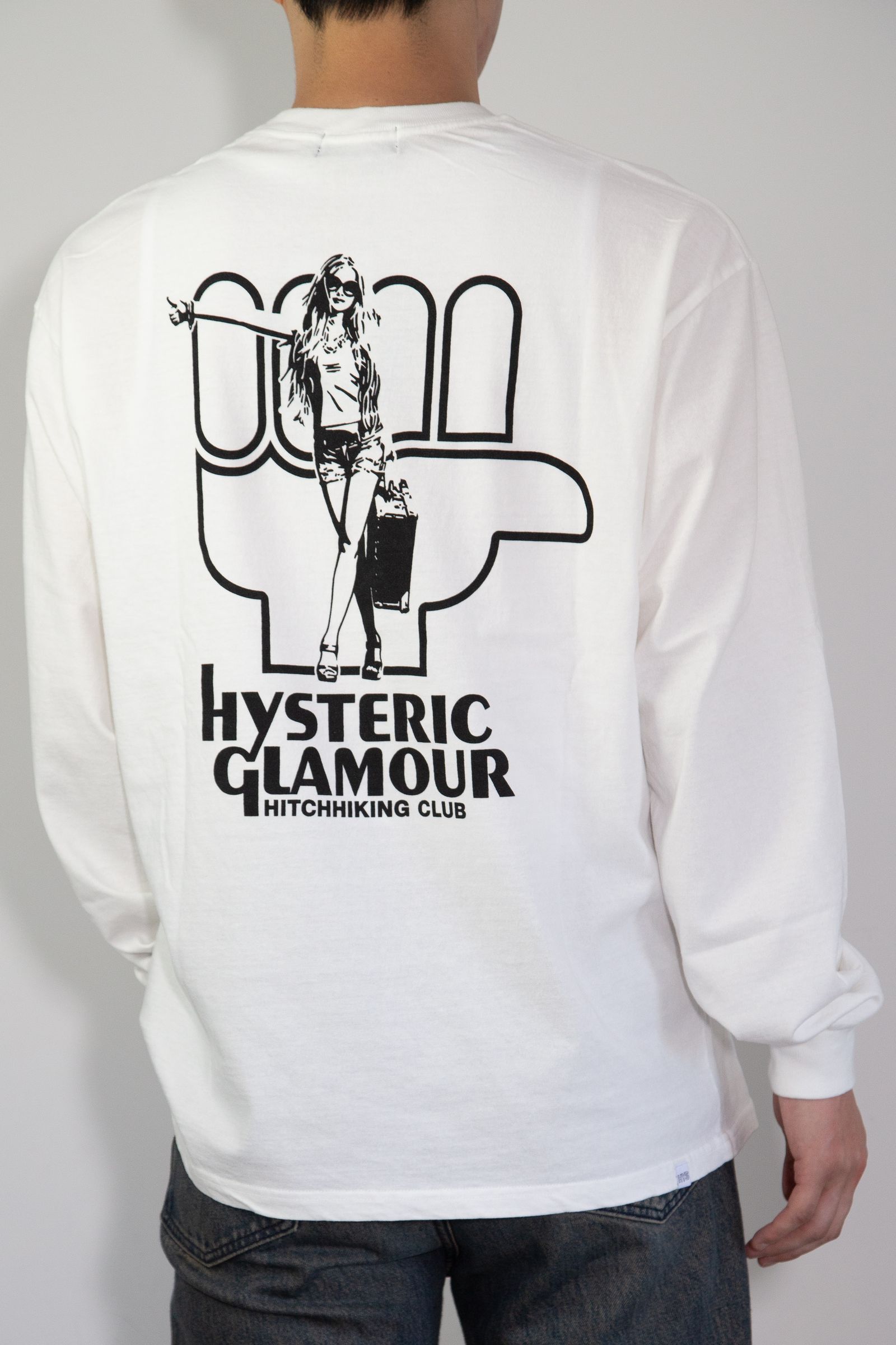 HYSTERIC GLAMOUR - HYS HITCHHIKING CLUB Tシャツ / ホワイト | Tempt