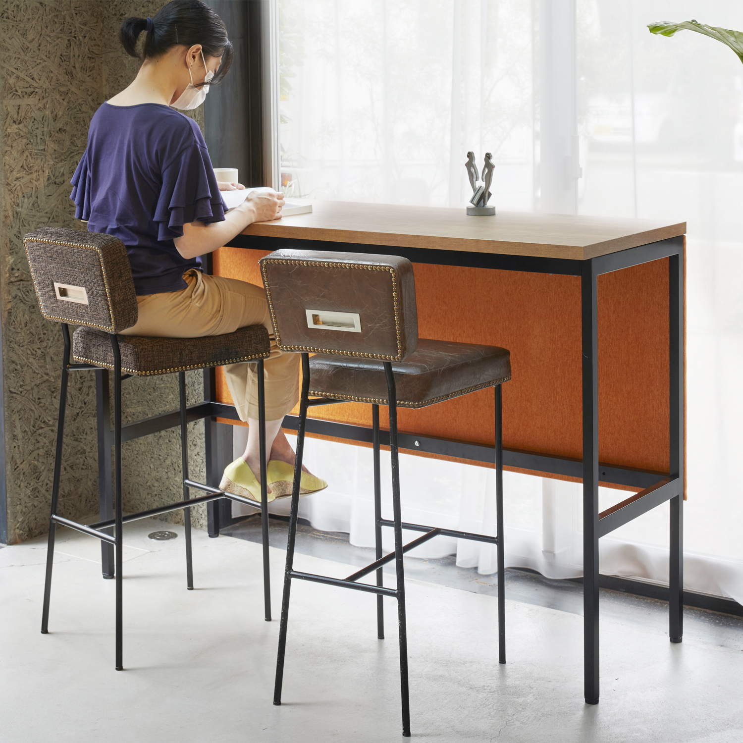 WORKSの店舗用テーブル（トップ、脚セット） ハイテーブル カウンター