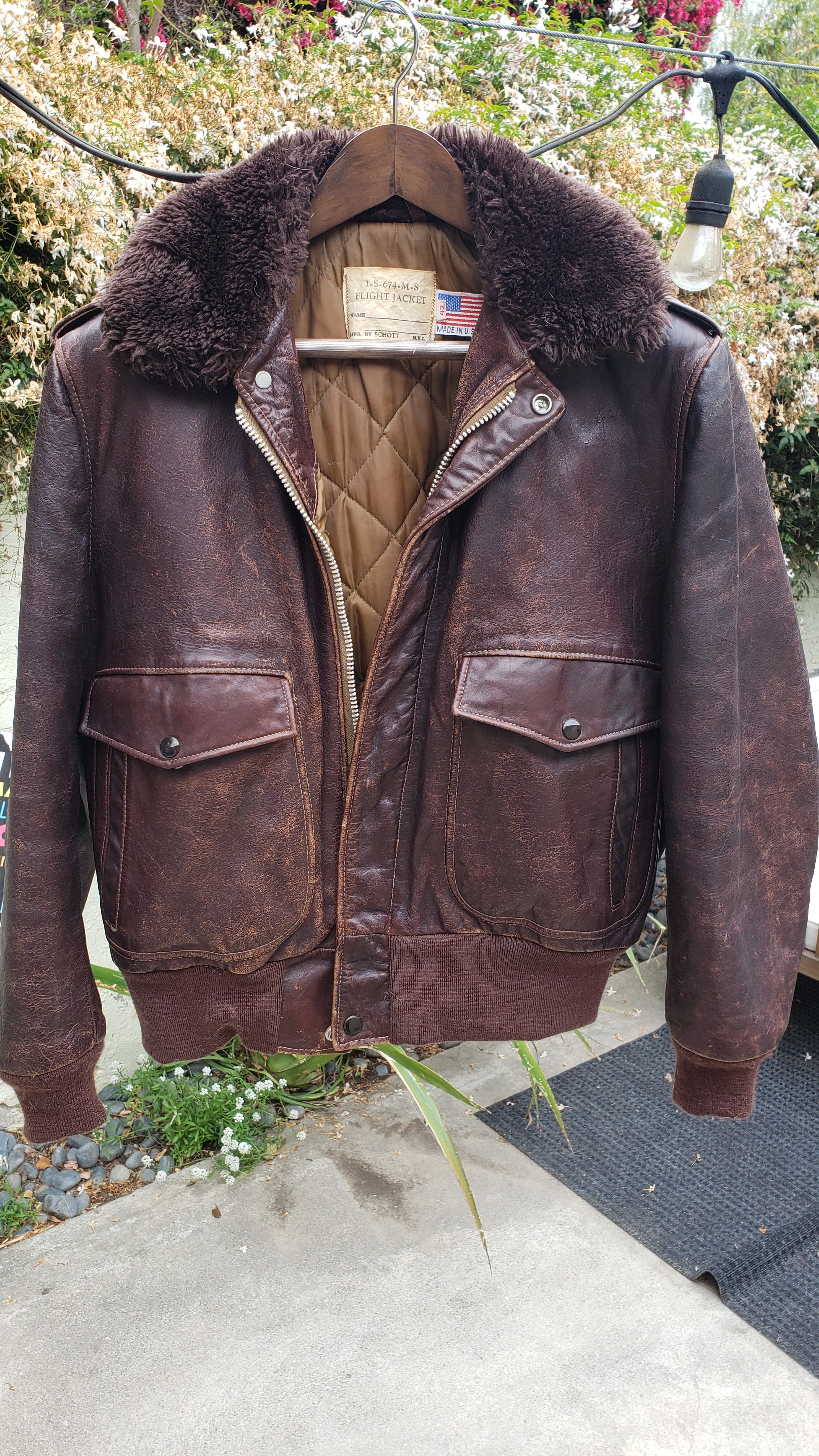 Schott flight jacket #2 size 38/40 | The Fedora Lounge