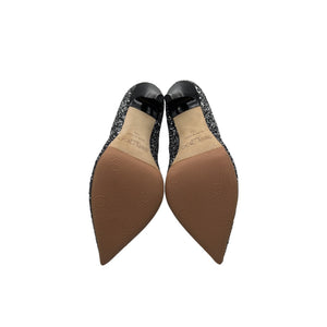 JIMMY CHOO Anouk Black & Mist Glitter Heels - Sz. 36 - TheRelux.com