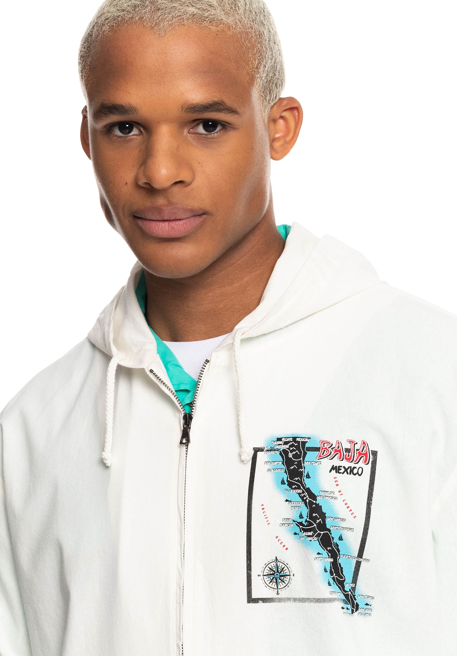 x Stranger Things The Baja Jacket Quiksilver Light Jacket in white