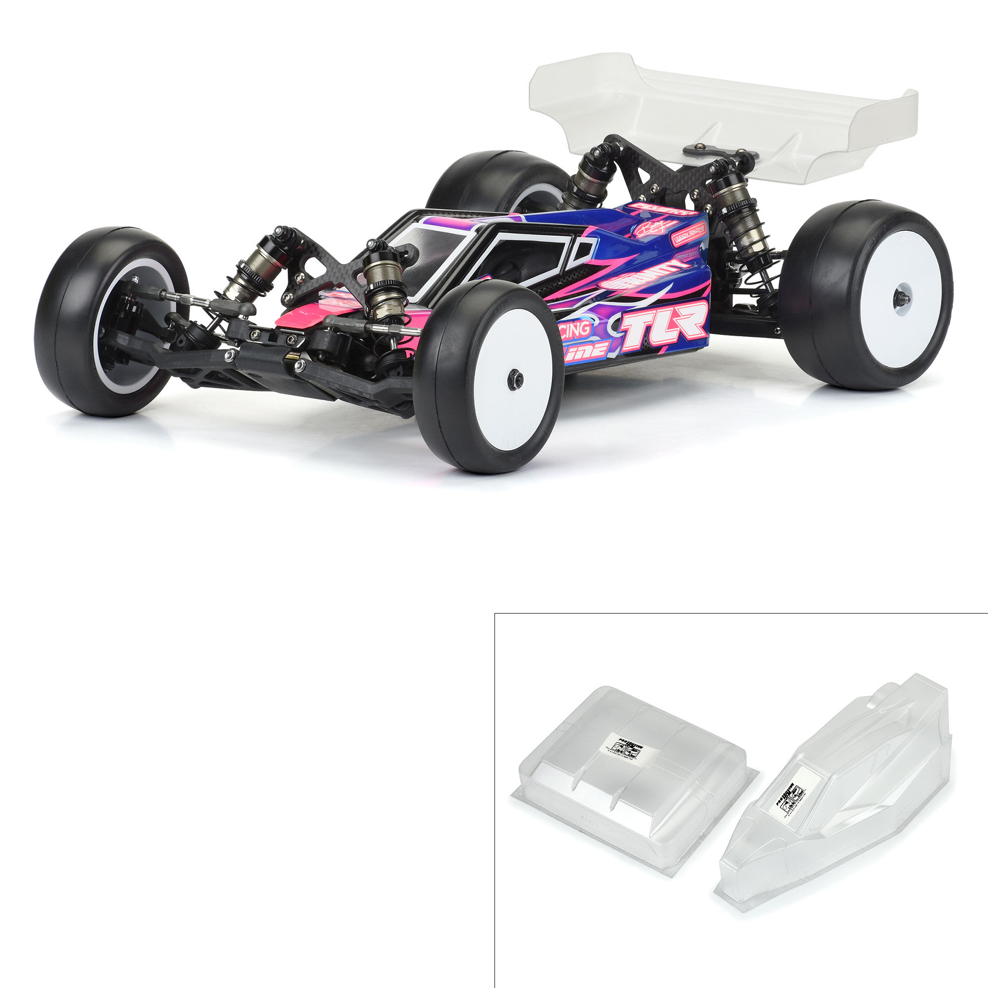 1/10 Sector Light Weight Clear Body: TLR 22 5.0 | Team Losi Racing