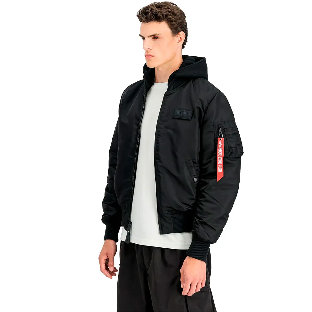 Alpha industries MA-1 ZH Back Print jacket Black | Dressinn