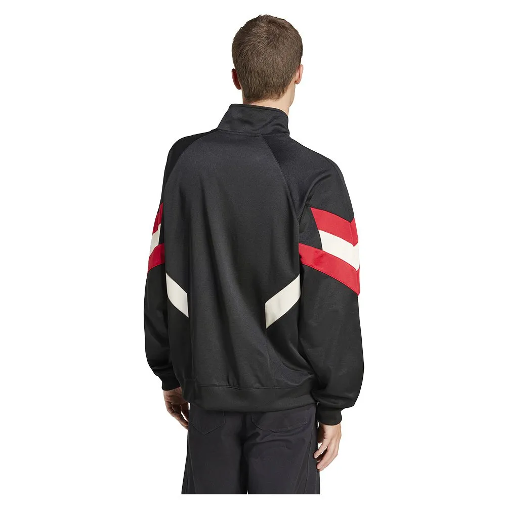 adidas Manchester United Originals Crew half zip sweatshirt Black
