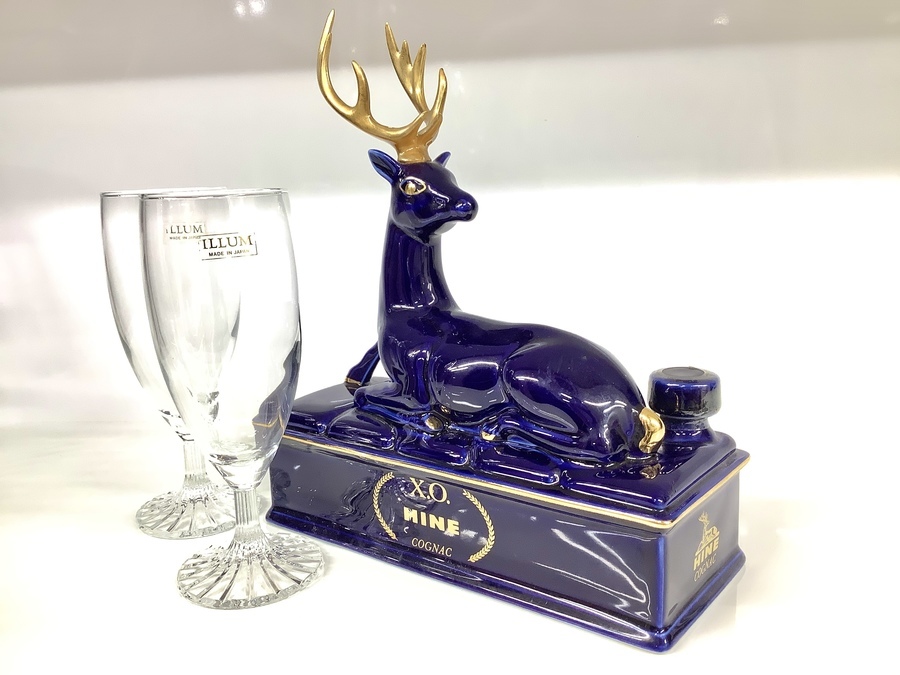 未開封品】HINE(ハイン)よりコニャックXO 鹿ボトルが入荷致しました