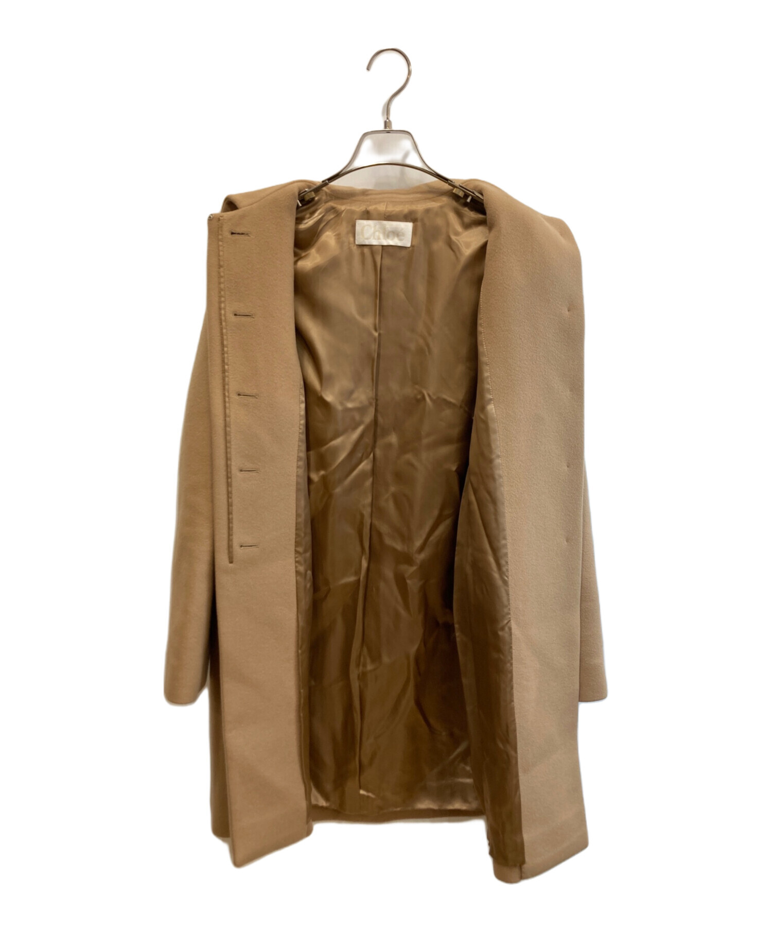 中古・古着通販】Chloe (クロエ) カシミヤ混ロングコート キャメル