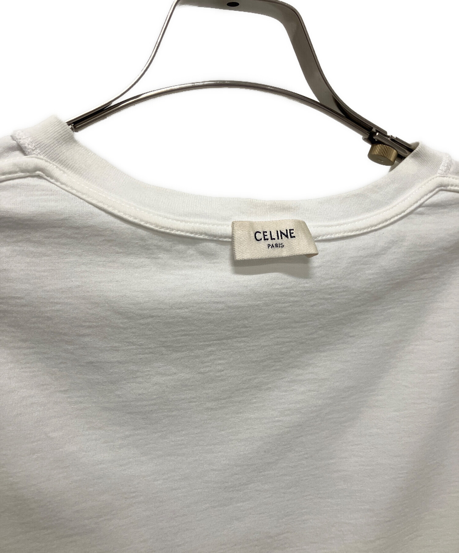 中古・古着通販】CELINE (セリーヌ) ロゴTシャツ ホワイト サイズ:M