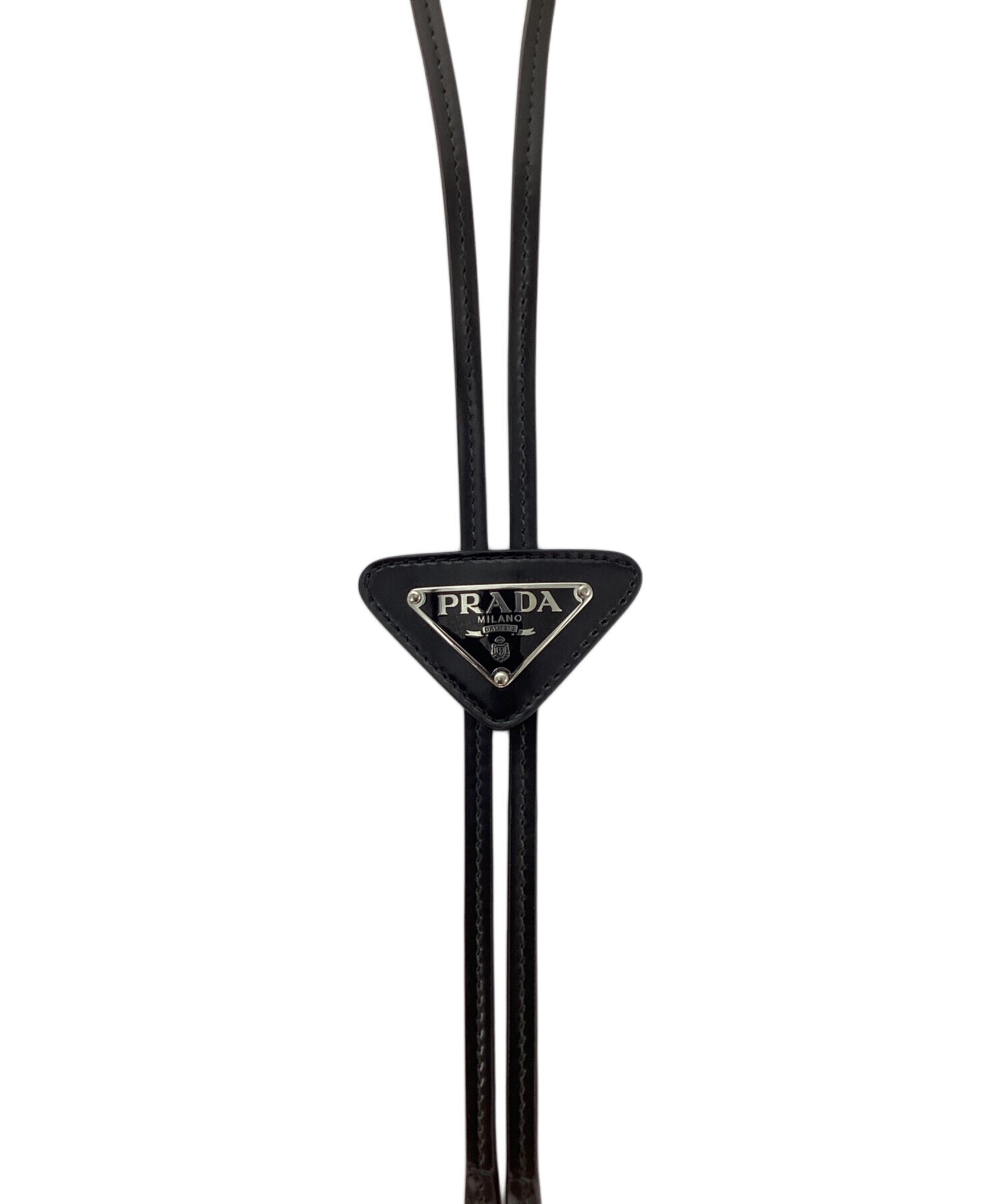 中古・古着通販】PRADA (プラダ) Triangle Logo Plate Loop Tie（三角