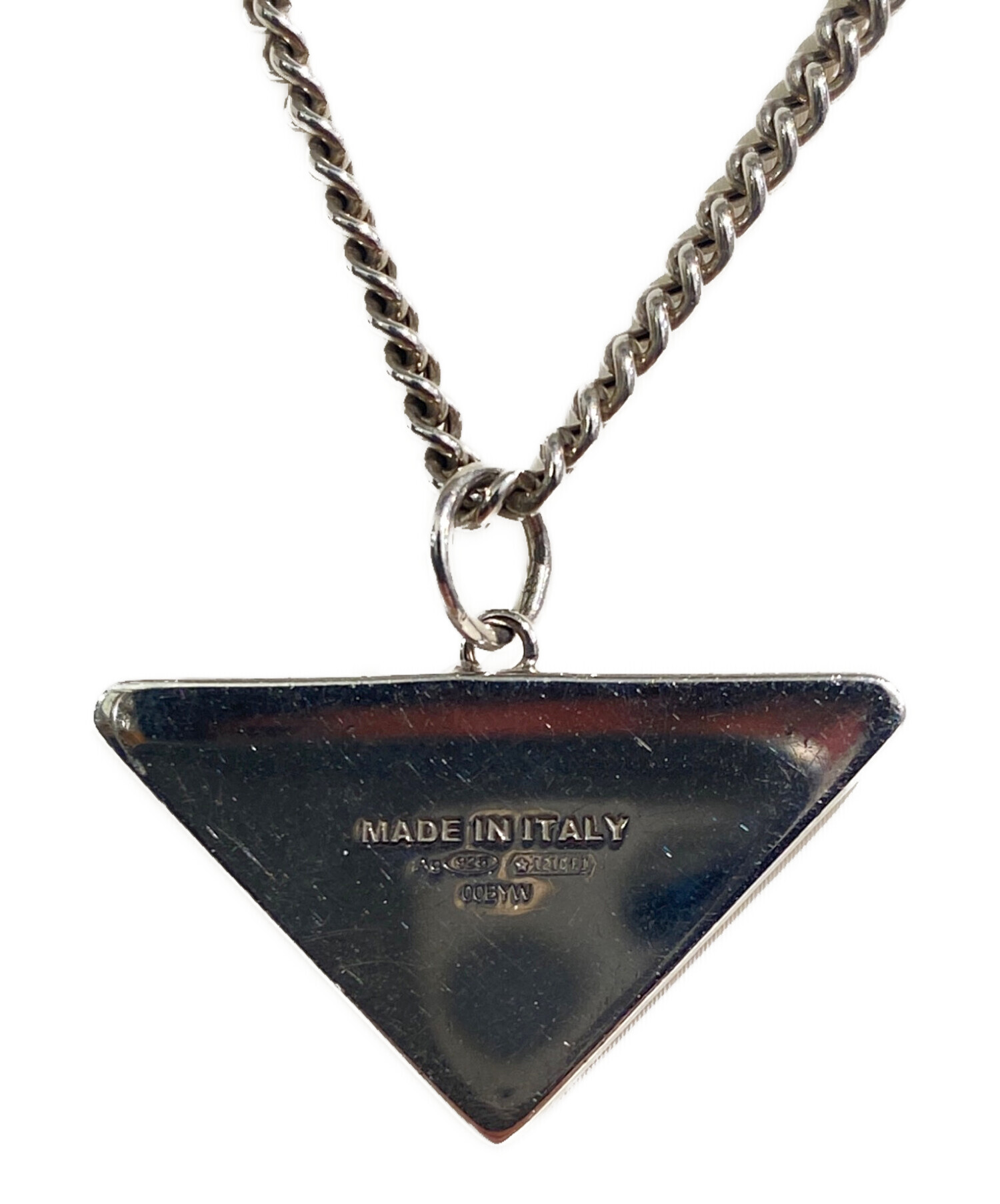 中古・古着通販】PRADA (プラダ) トライアングル シンボル ネックレス