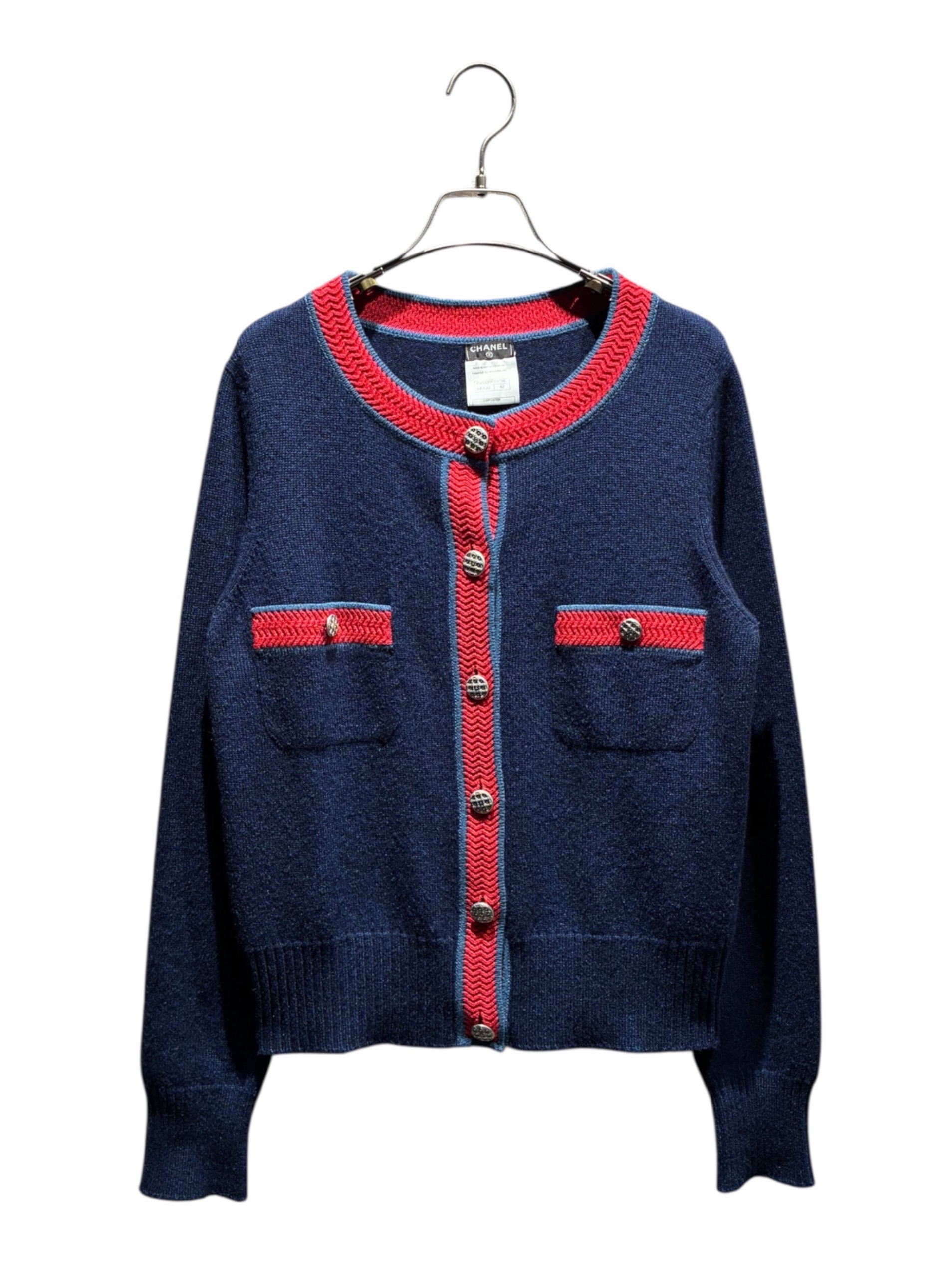 中古・古着通販】CHANEL (シャネル) ココボタンカシミヤカーディガン