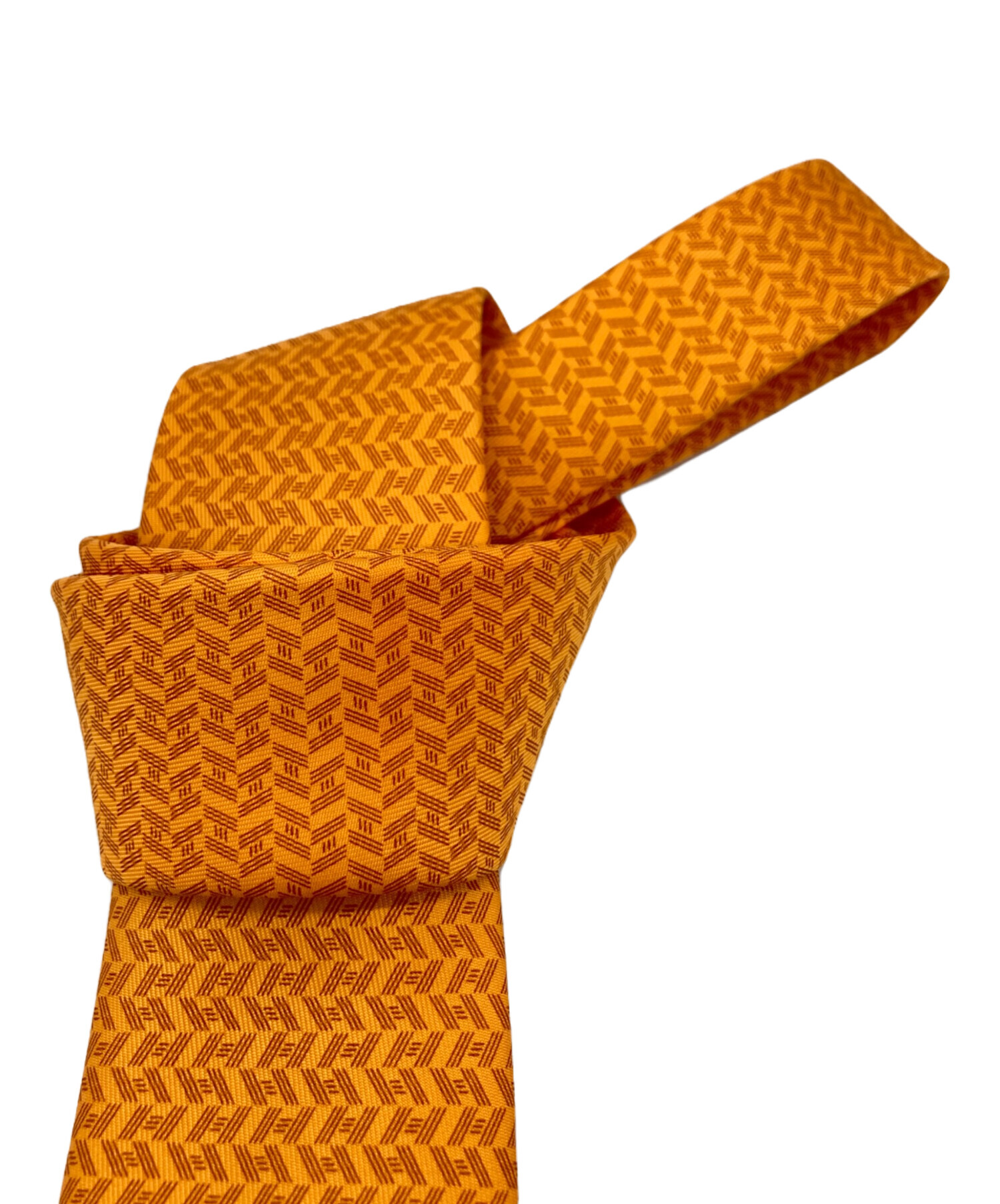 中古・古着通販】HERMES (エルメス) ネクタイ オレンジ サイズ